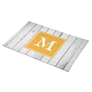 Marigold Rustic Monogram Placemat