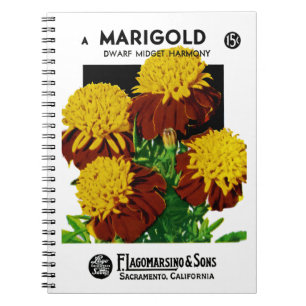 Marigold Seed Packet Label Notebook