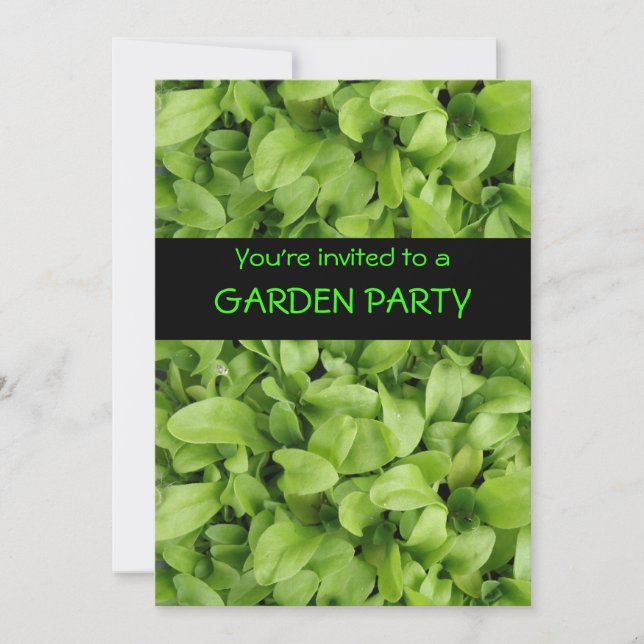 Marigold Seedlings Custom Garden Party Invites (Front)