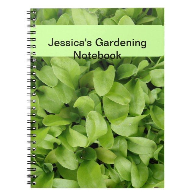 Marigold Seedlings Custom Gardening Notebook (Front)