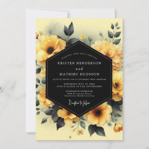 Marigold Slate Moody Wedding Invitation