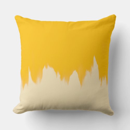 Marigold Smear Throw Pillow