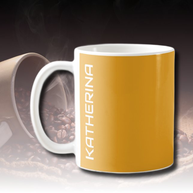 Marigold Solid Color | Classic Personalized  Coffee Mug (Creator Uploaded)