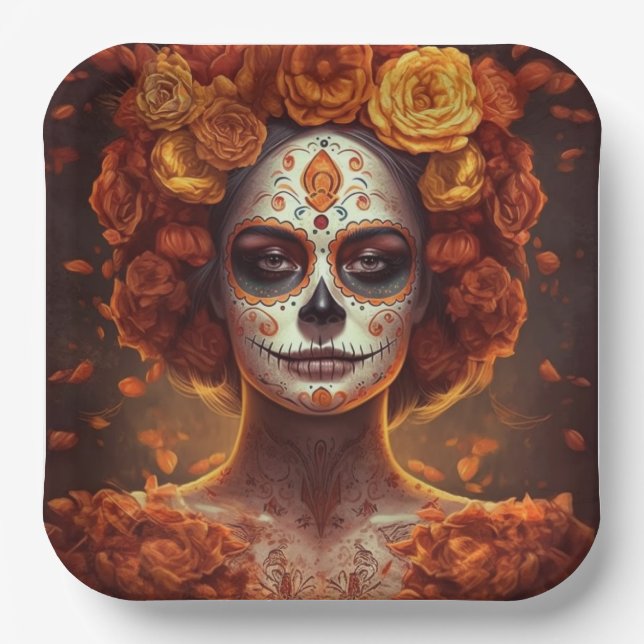 Marigold Spirit Paper Plates (Front)