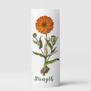 Marigold Strength Flower Meaning Accent Candle