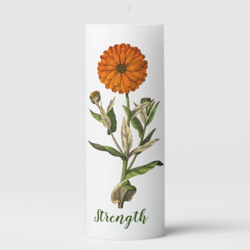 Marigold Strength Flower Meaning Accent Candle