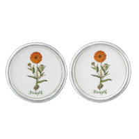 Marigold Strength Inspirational Cuff Links
