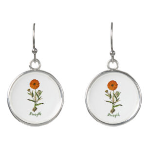 Marigold Strength Inspirational Earrings