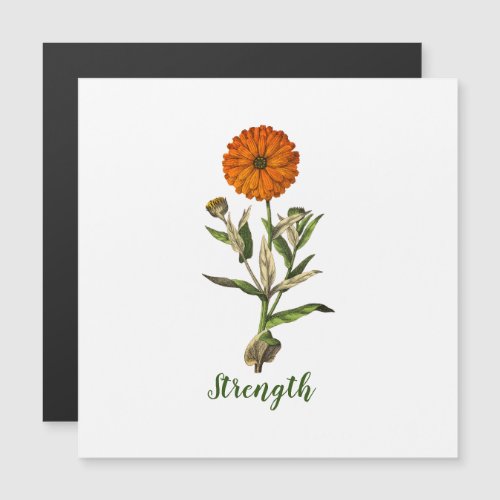 Marigold Strength Inspirational Magnetic Card