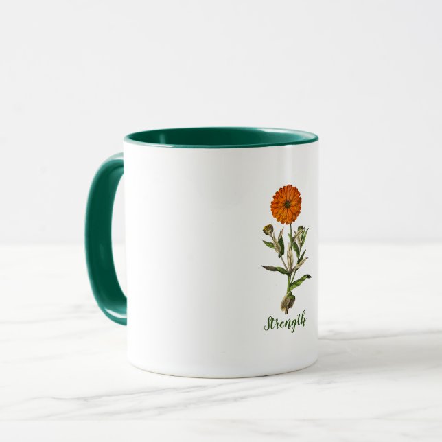 Marigold Strength Inspirational Mug (Front Left)