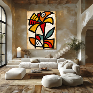 Marigold Tribal Abstraction Poster