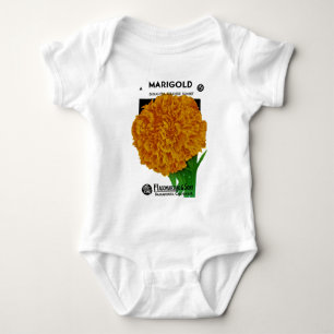 Marigold Vintage Seed Packet Baby Bodysuit