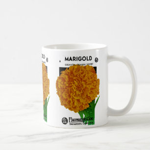 Marigold Vintage Seed Packet Coffee Mug