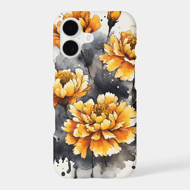Marigold - Watercolor flowers Case-Mate iPhone Case (Back)