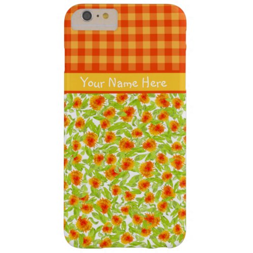 Marigolds and Check Gingham iPhone 6 Plus Case