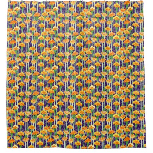 Marigolds and Moonbeams Shower Curtain