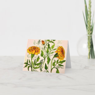 Marigolds - Blank inside greeting card
