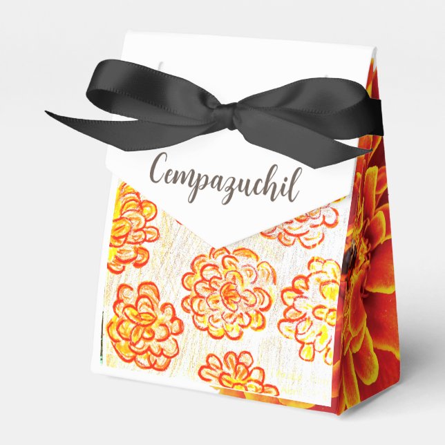 Marigolds Cempazuchil Favor Box (Front Side)