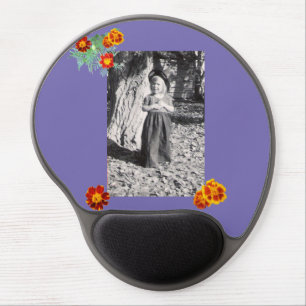 Marigolds Halloween Photo of Costumed Child Purple Gel Mouse Pad