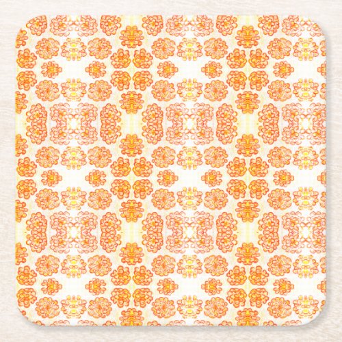 Marigolds Square Paper Coaster