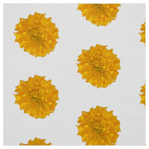 Marigolds & White Background Fabric