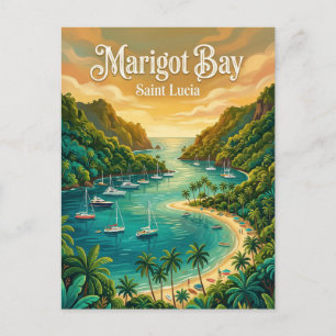 Marigot Bay Saint Lucia Postcard