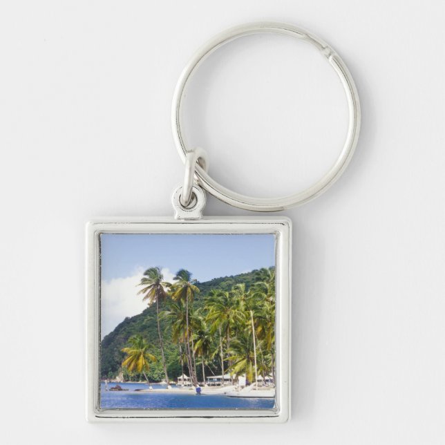 Marigot Bay, St. Lucia, Caribbean Keychain (Front)