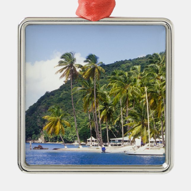Marigot Bay, St. Lucia, Caribbean Metal Ornament (Front)