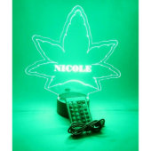 Marijuana Weed Pot Leaf Light Lamp LED Personalize (Front)