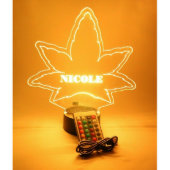 Marijuana Weed Pot Leaf Light Lamp LED Personalize (Front)
