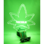 Marijuana Weed Pot Leaf Light Lamp LED Personalize (Front)