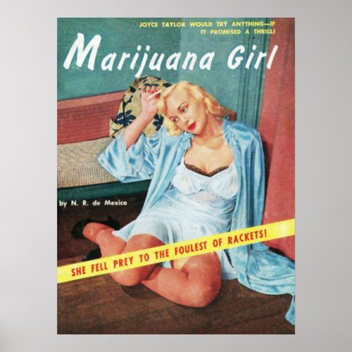 Marijuanaa Girl Poster