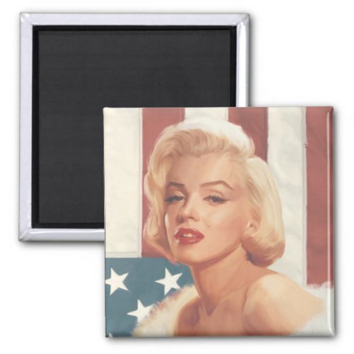 Marilyn Flag Magnet