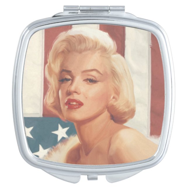 Marilyn Flag Mirror For Makeup (Front)