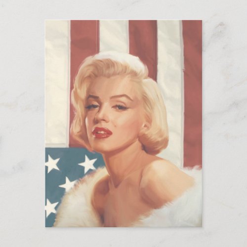 Marilyn Flag Postcard