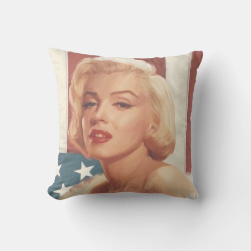 Marilyn Flag Throw Pillow