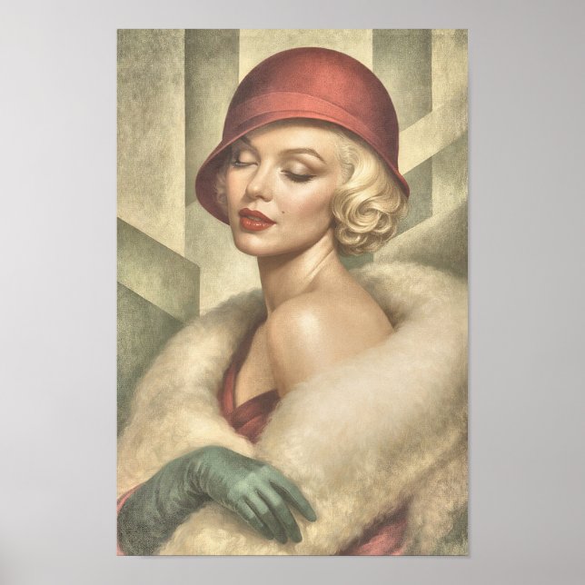 Marilyn in Art Deco Poster (Front)