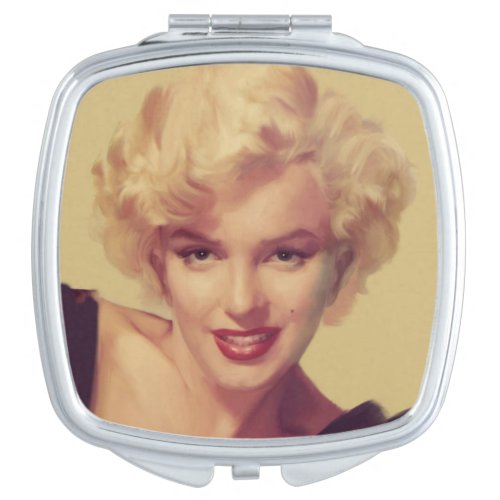 Marilyn in Black Compact Mirror
