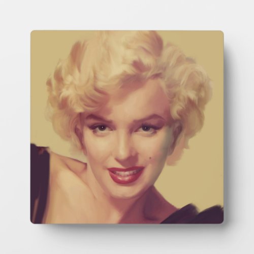 Marilyn in Black Plaque