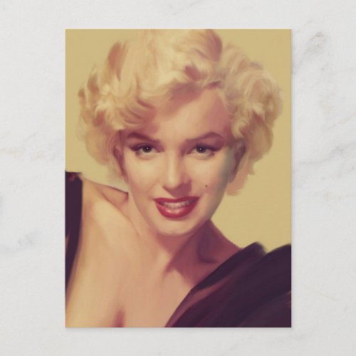 Marilyn in Black Postcard