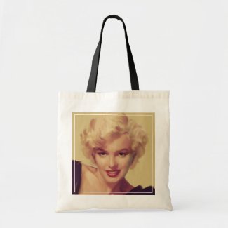 "Marilyn in Black" 100% cotton tote bag