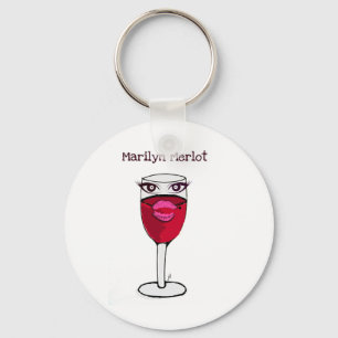 MARILYN MERLOT...WINE PRINT BY JILL KEYCHAIN