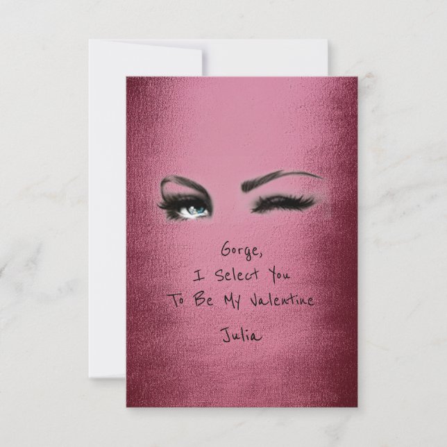 Marilyn Monroe Burgundy Valentine Love Declaration Invitation (Front)