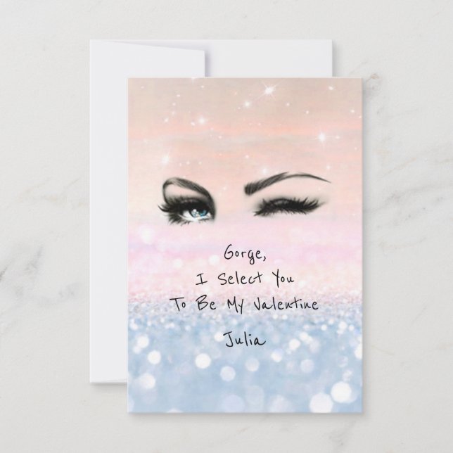 Marilyn Monroe Pink Blu Valentine Love Declaration Invitation (Front)