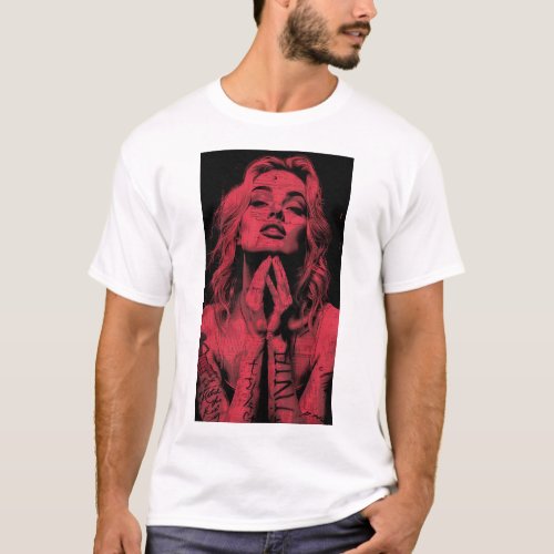 Marilyn Monroe Vinyl Lettering T_shirtDescription T_Shirt