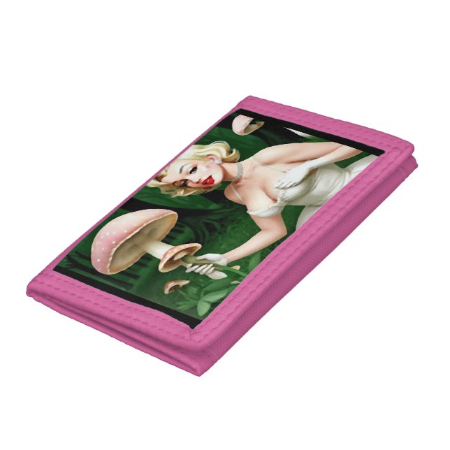 Marilyn mushroom fungi lovers unique trifold wallet (Bottom)