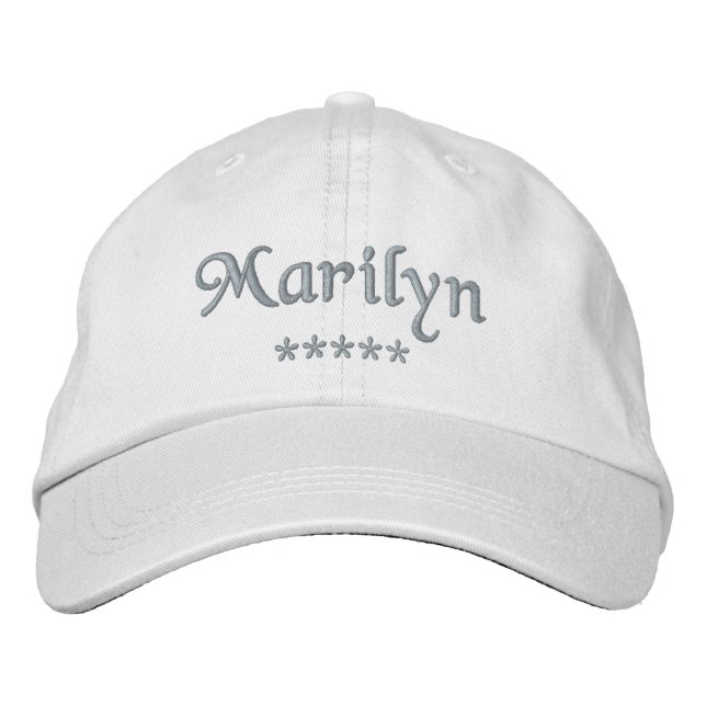 Marilyn Name Embroidered Baseball Cap (Front)