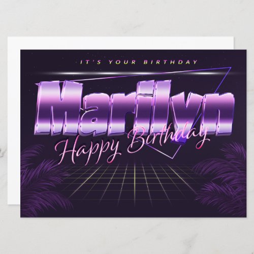 Marilyn Name First name pura retro card Birthday