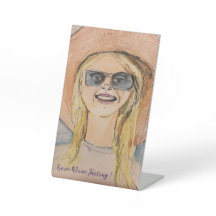 Marilyn Pedestal Sign, 4" X 6" Pedestal Sign