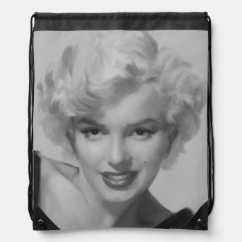 Marilyn The Look Drawstring Bag by boulevardofdreams at Zazzle